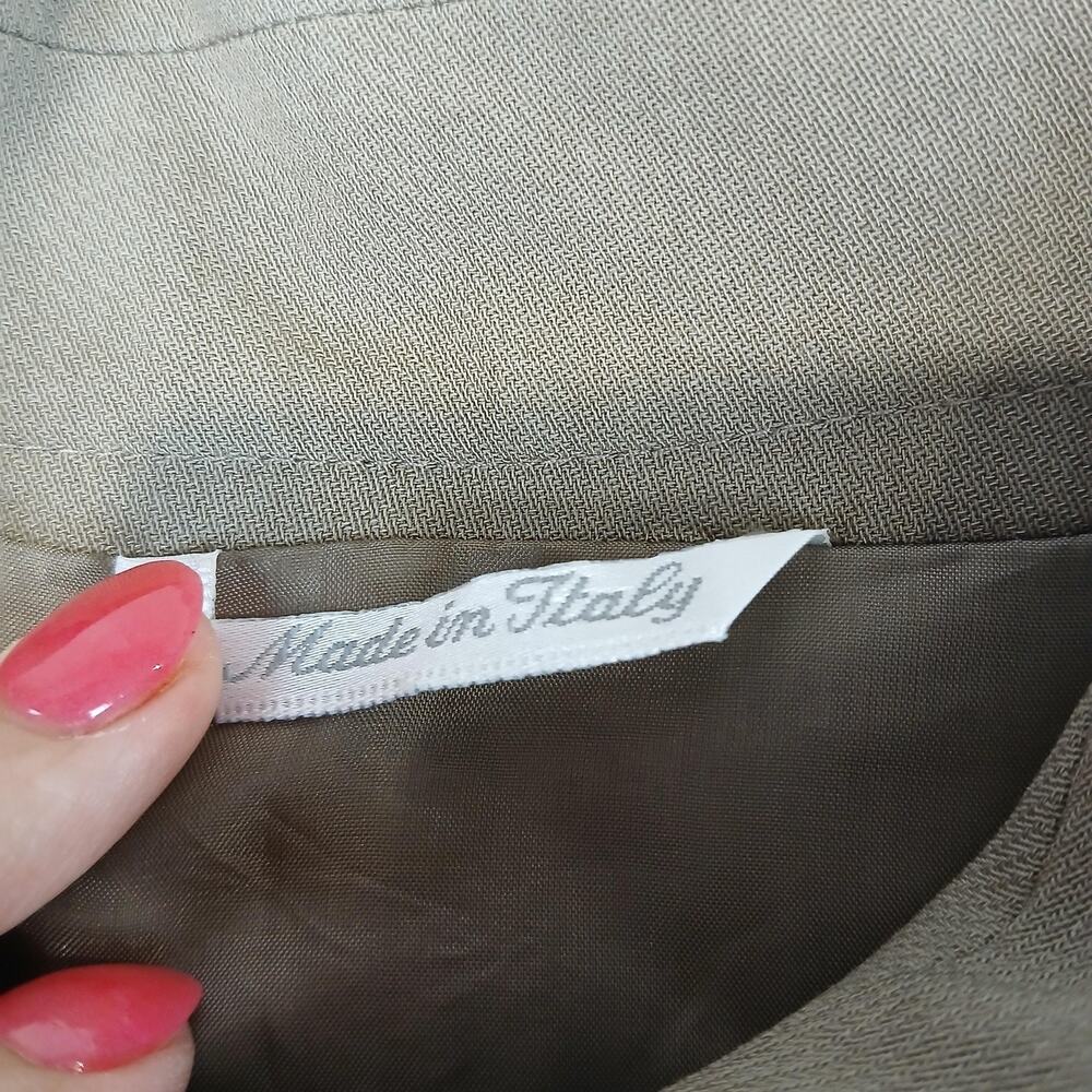 MaxMara Coat Womens Small Taupe Beige Wool Blend Long Jacket Made in Italy Lined - Picture 6 of 14